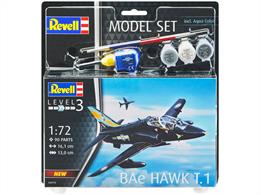 Revell 64970 1/72nd BAe Hawk T1 Trainer Aircraft Gift SetNumber of Parts 90  Length 161mm  Wingspan 130mm