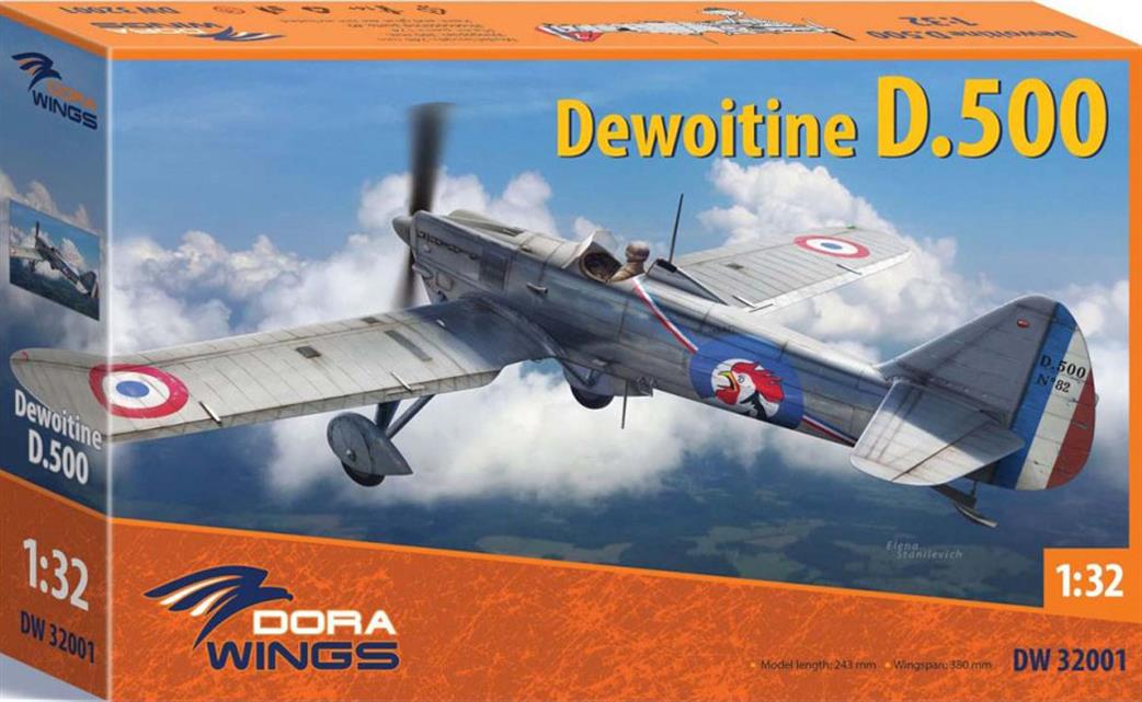 Dora Wings 1/32 32001 Dewoitine D.500 Aircraft Kit