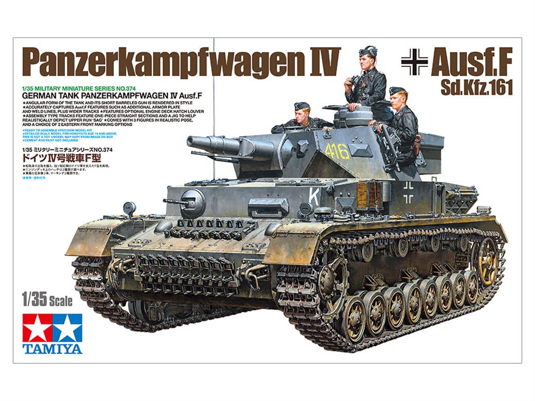 Tamiya 1/35 35374 German Panzerkampfwagen IV Ausf F Tank kit