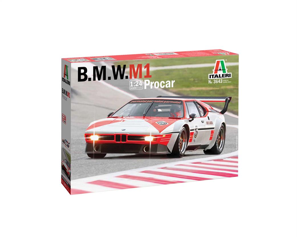 Italeri 3643 BMW M1 Procar Niki Lauda Sportscar Kit 1/24