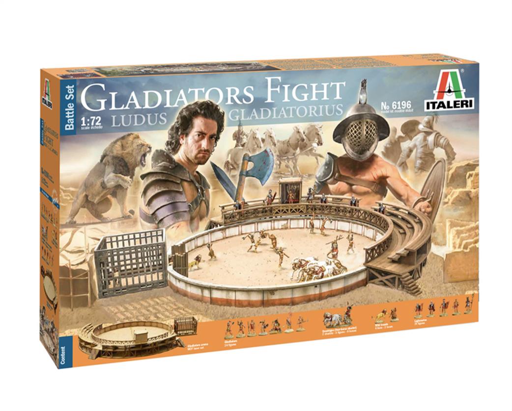 Italeri 1/72 6196 Gladiators Fight Ludus Gladiatorius Battle Set