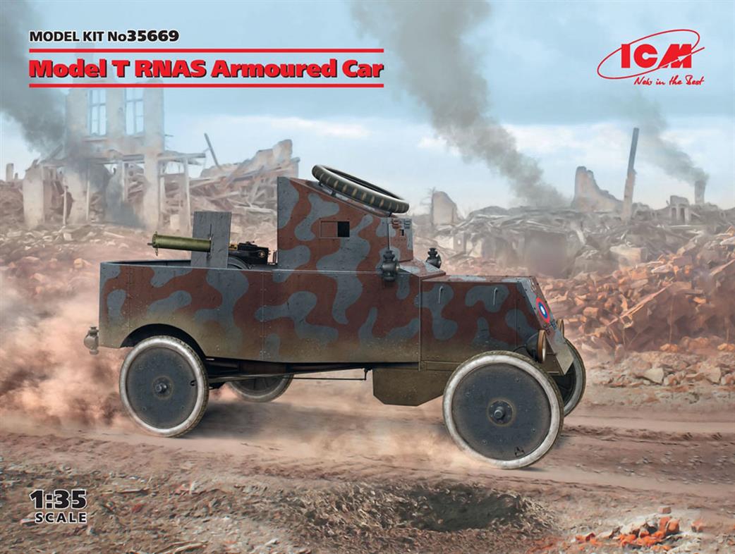 ICM 1/35 35669 Model T Armoured Car RNAS Plastic Kit