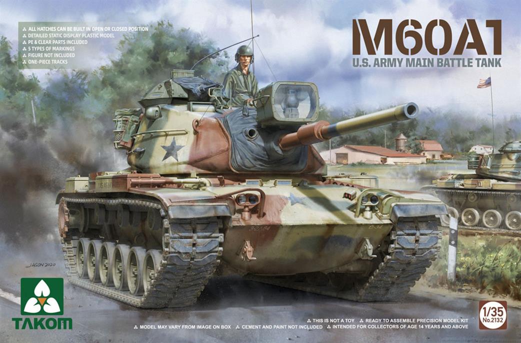Takom 1/35 02132 M60A1 US Main Battle Tank Plastic Kit