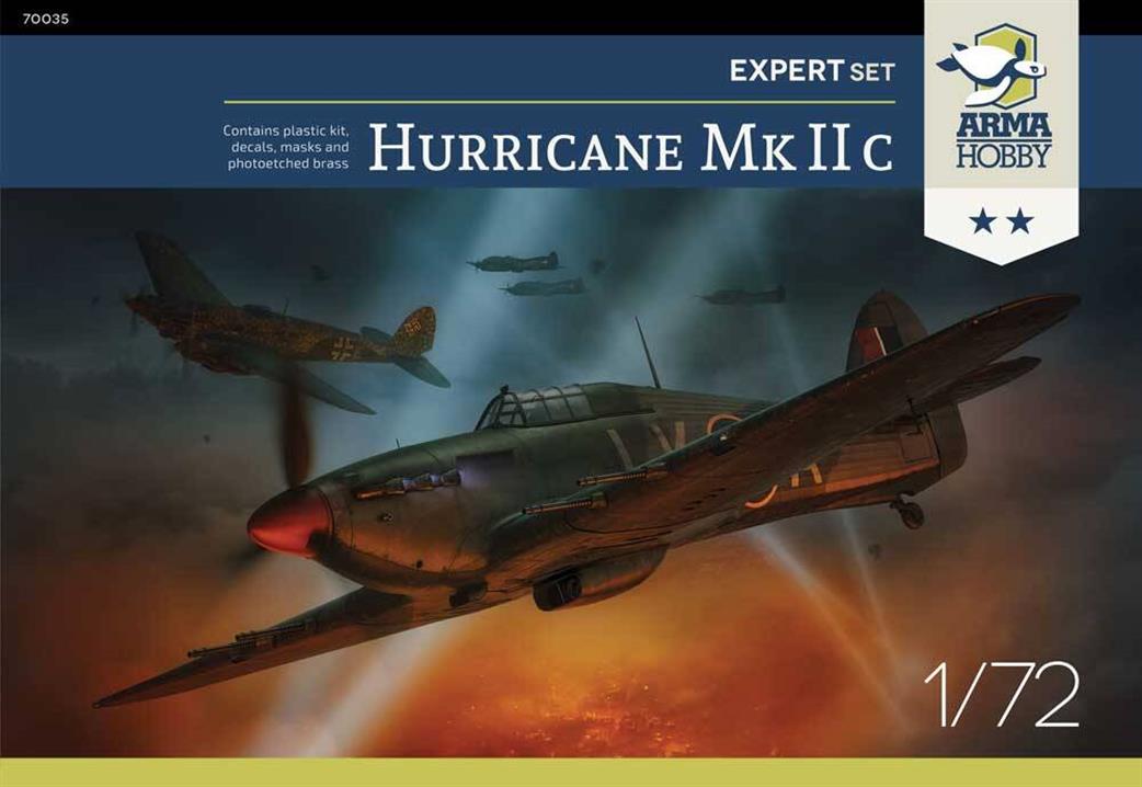 Arma Hobby 1/72 70035 Hawker Hurricane MK11C Fighter Aircraft Kit Expert Set