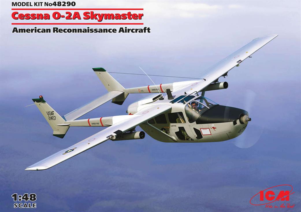 ICM 1/48 48290 Cessna O2 Skymaster USAF Reconnaissance Aircraft Plastic Kit