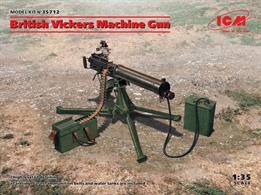 ICM 35713 1/35 Scale Vickers .303 Machine Gun Model -1915 and crewDimensions - Length 146mm.