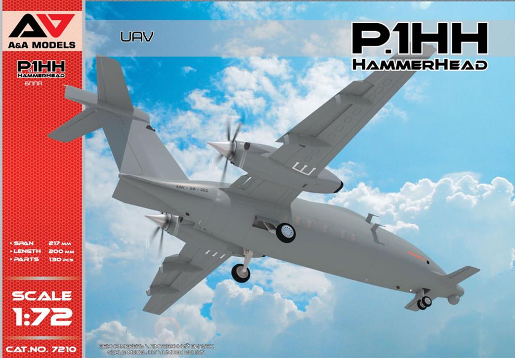 A & A Models 1/72 7210 P.1HH Hammerhead UAV Plastic Kit