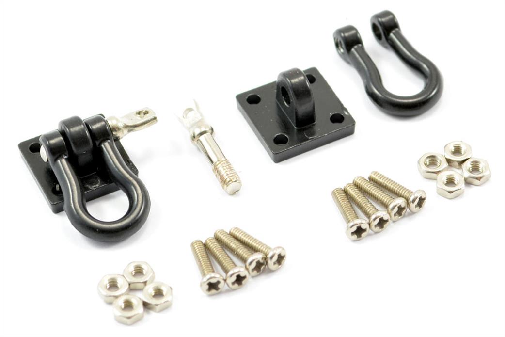 Fastrax  FAST2320BK Metal Bumper Shackles and Mounting kit Black