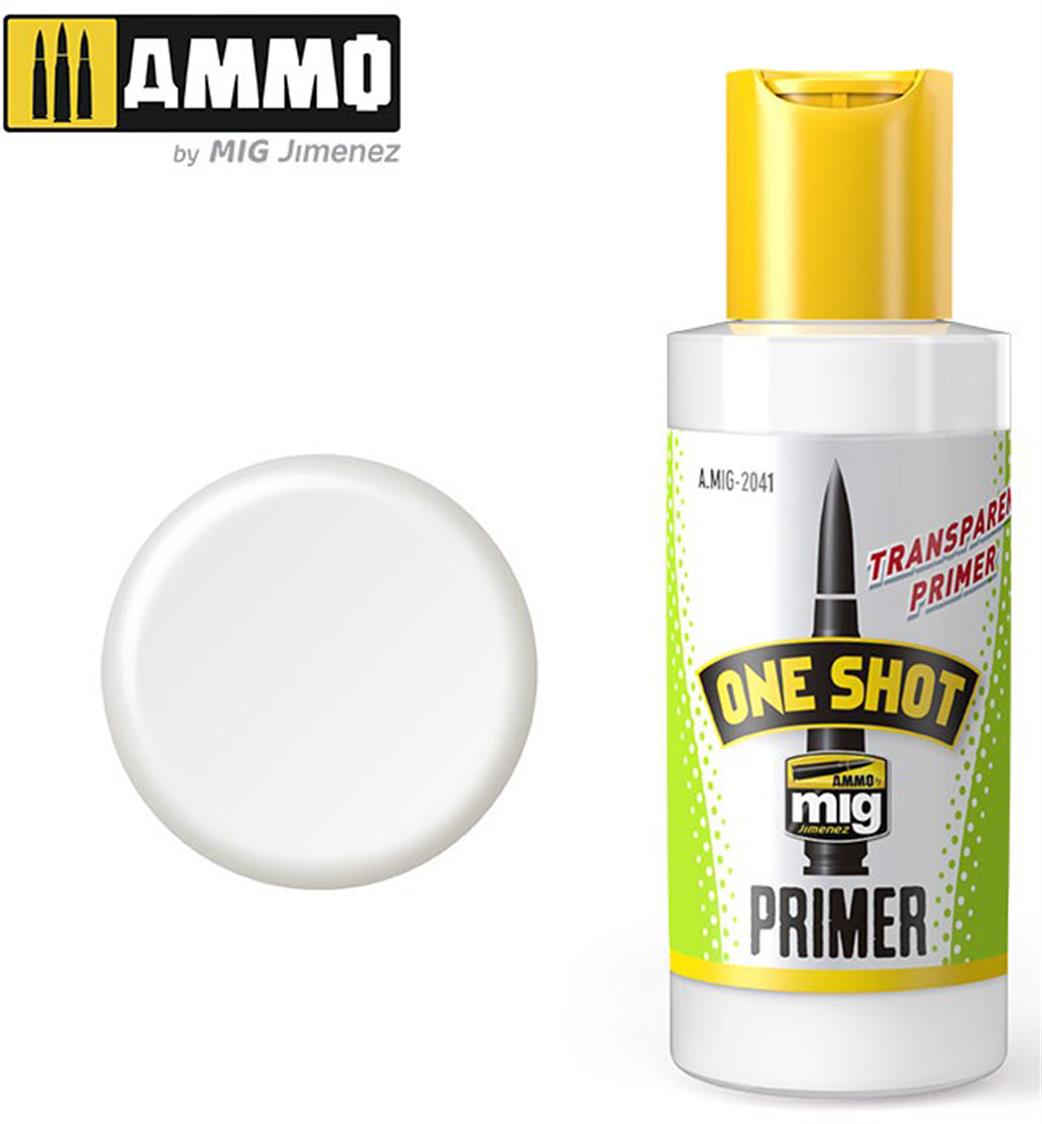 Ammo of Mig Jimenez  A.Mig-2041 Transparent One Shot Mig Primer 60ml Jar