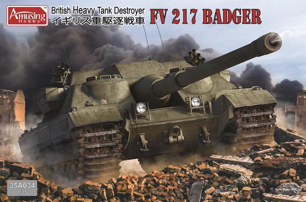 Amusing Hobby 1/35 35A034 FV217 Badger British Tank Destroyer Concept Plastic Kit