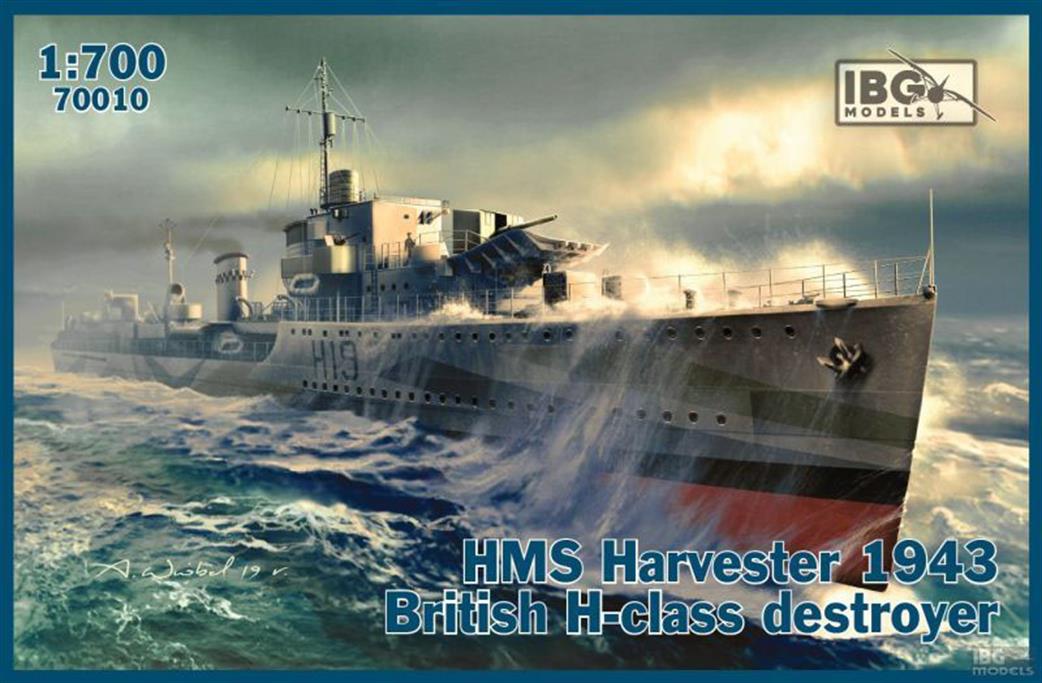 IBG Models 1/700 70010 HMS Harvester 1941 British H Class Destroyer Kit