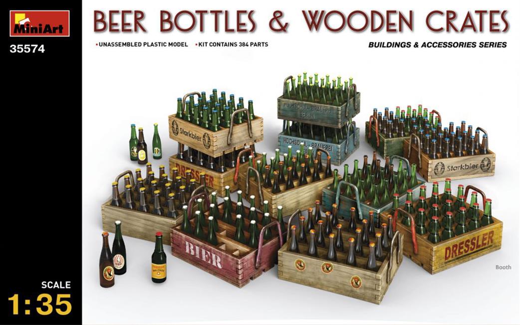 MiniArt 35575 Champagne & Cognac Bottles With Crates 1/35