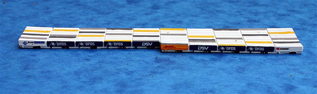 Rhenania 1/1250 RJ243Z A load of articulated lorry trailers to fit the open deck of RJ243