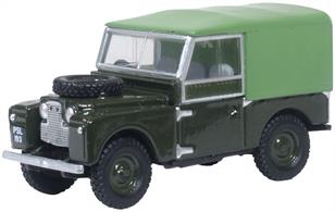 Oxford Diecast 76LAN188024 1/76th Bronze Green Plimsoil Land Rover Series 1 88 Canvas Rails