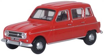 Oxford Diecast 76RN002 1/76th Renault 4 Red