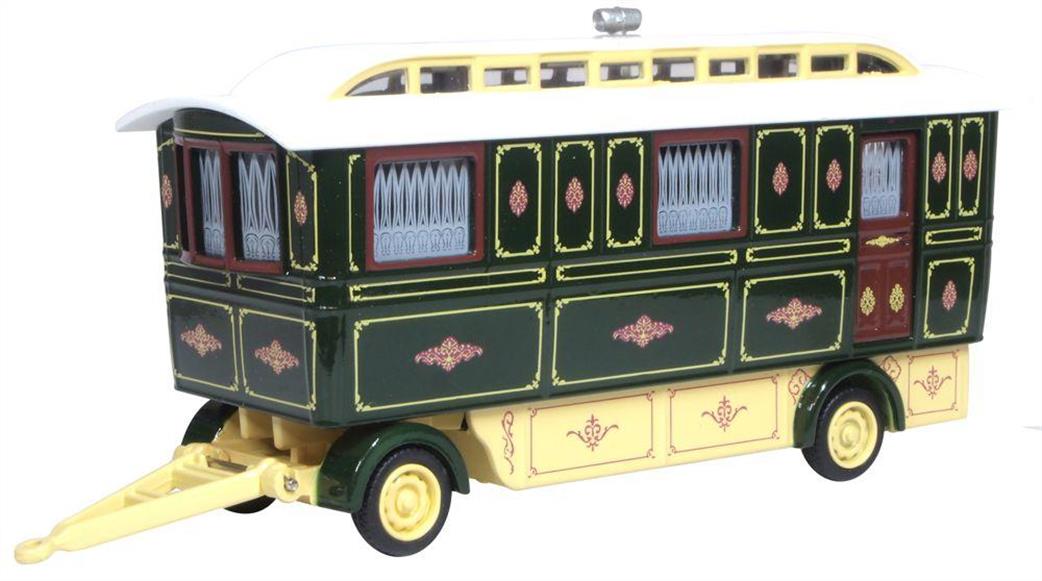 Oxford Diecast 1/76 76SCV002 Showmans Caravan Green