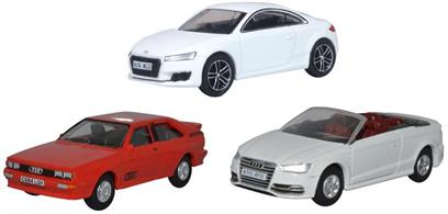 Oxford Diecast 76SET68 1/76th 3 Piece Audi SetThis superb set brings together three of Oxford’s Audis.