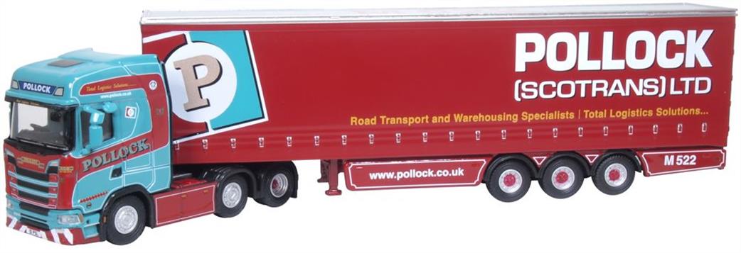 Oxford Diecast 1/76 76SNG002 Scania S Series Curtainside Pollock