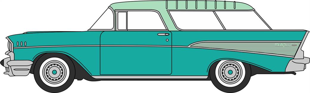 Oxford Diecast 1/87 87CN57006 Chevrolet Nomad 1957 Surf Green/Highland Green