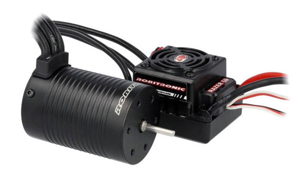 Robitronic  RO1251 Razer Ten 3250KV Motor And 60Amp ESC Brushless Combo For 2-3S Lipo