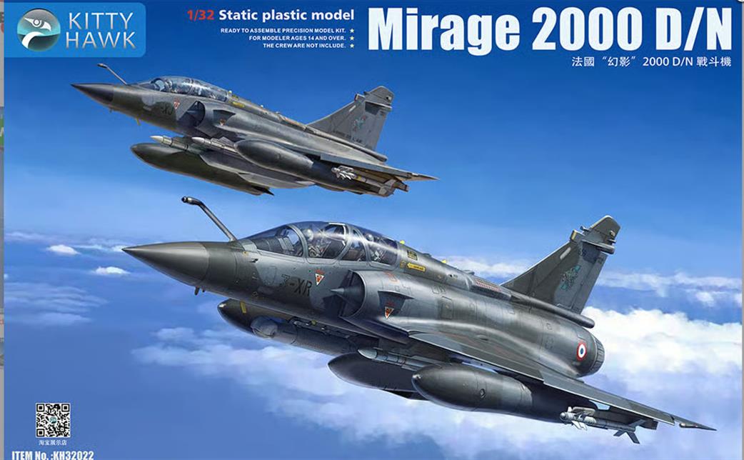 Kitty Hawk 1/32 KH32022 Dassault Mirage 2000C D/N Plastic Model Kit