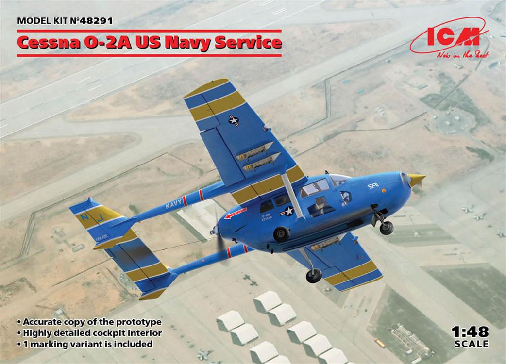 ICM 1/48 48291 US O-2A Skymaster Twin Boom Light Aircraft US Navy