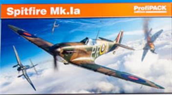 Profipack edition kit of british WWII aircraft Spitifre Mk.I in 1/48 scale. plastic parts: Eduard marking options: 7 decals: Eduard PE parts: yes, pre-painted painting mask: yes
