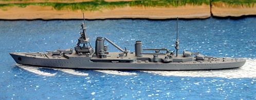 A 1/1250 scale second-hand model of Suffren modelled by Delphin D146. This model is in very good condition in a medium grey paint finish overall, see photograph.