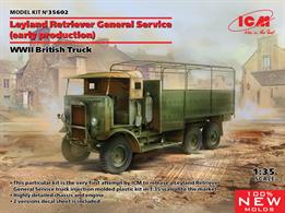 The Leyland Retriever was 6×4 WWII British truck. A total of 6542 were believed to have been built, including general service and another modifications. Length 196 mm, height 90 mm, includes 257 parts. Decal sheet of 2 variants is included.