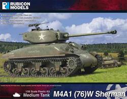 This kit builds a M4 Sherman tank fitted with the long barrel 76mm gun.Kit includes both early and late production T26 turrets, open or closed command and crew hatches and tank crew figures.
