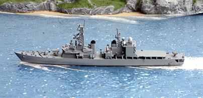 A 1/1250 scale second-hand model of JMSDF Asagiri, a guided missile destroyer from 1988 by Hai 291. This model is in excellent original condition in overall light grey, see photograph.