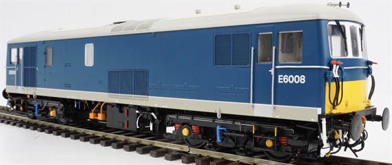 Class 73 BR Blue E6008 Small Yellow Panels, Grey Solebar Weathered