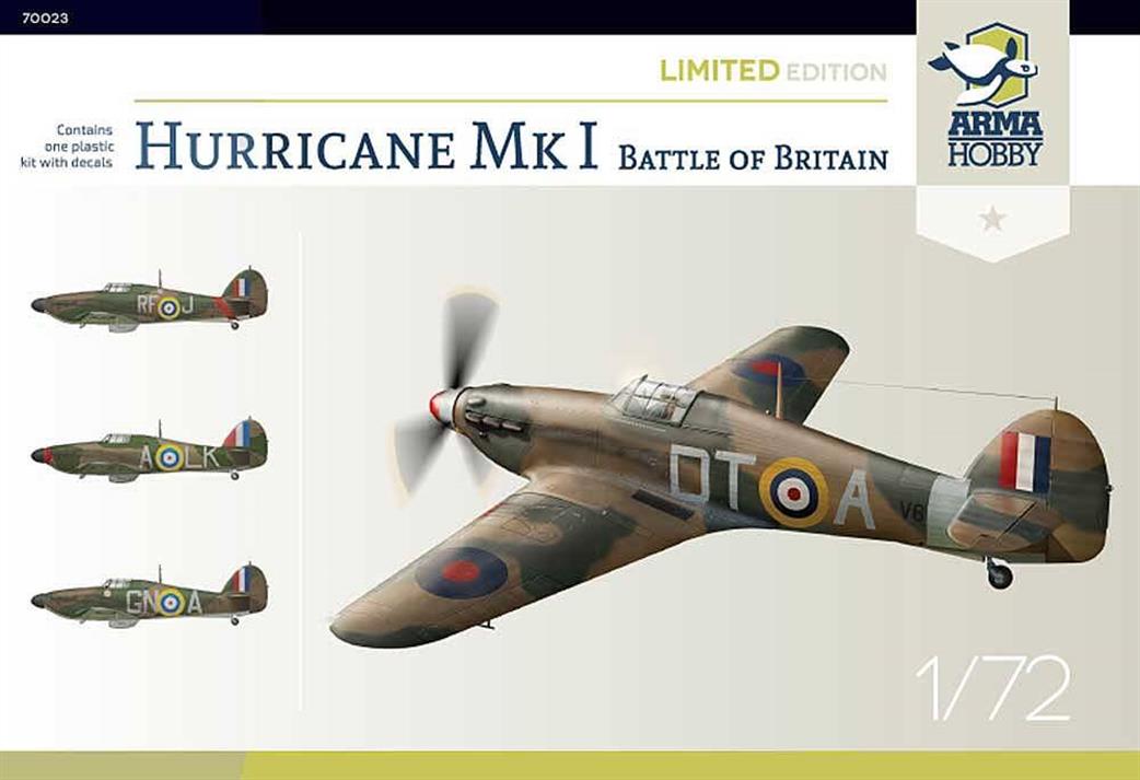 Arma Hobby 1/72 70023 Hurricane Mk1 Battle Of Britain RAF WW2 Limited Edition