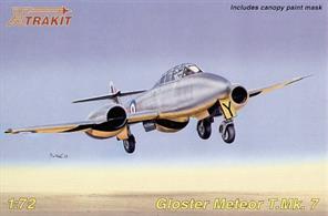 Gloster Meteor T.7 Includes decals for WF722/Y Target Towing Flight, RAF Akrotiri, Cyprus 1965 and WL380 74 Sqn RAF Horsham St Faiths, 1958. Also includes a canopy paint mask.