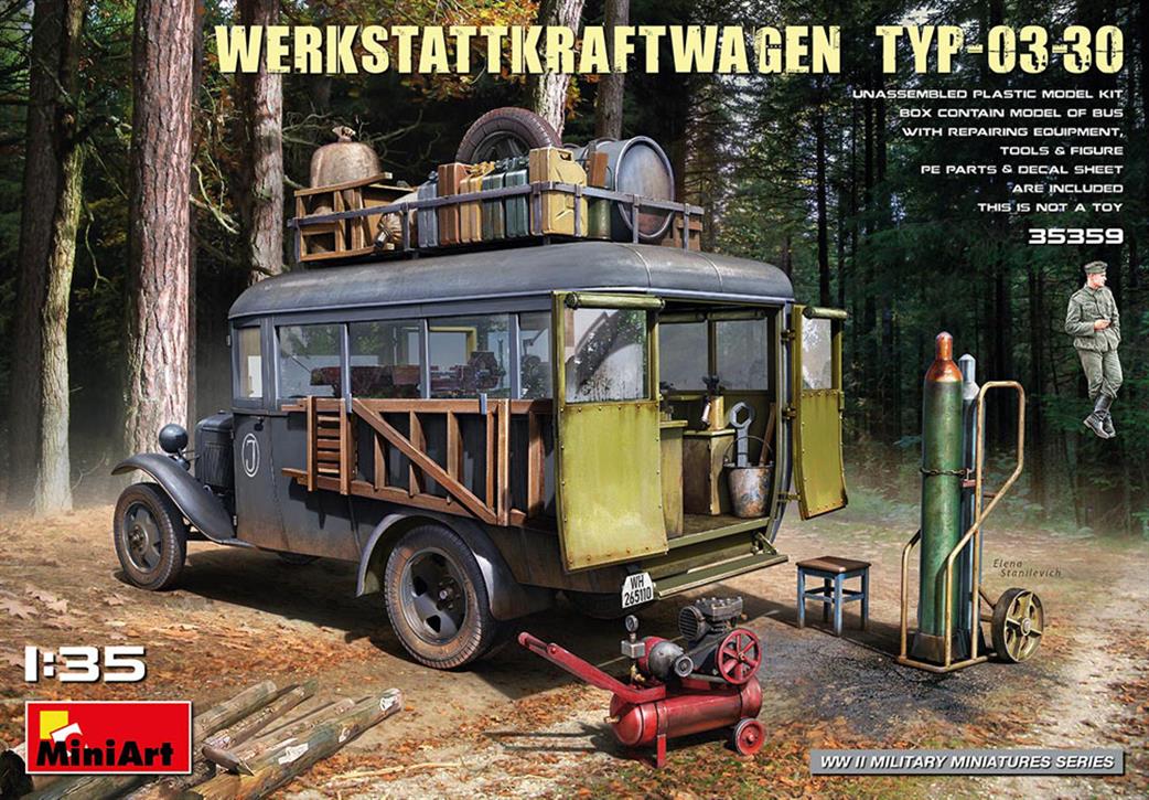 MiniArt 35359 Werkstattkraftwagen Type 03-30 Mobile Workshop Plastic Kit