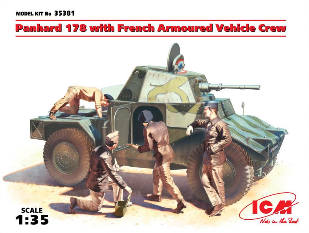 ICM 1/35th 35381 Panhard 178 with French Armoured Vehicle Crew plastic Kit