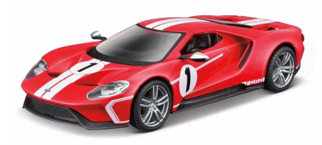Burago 1/32 B18-41163 Ford GT Heritage Collection No.1 Diecast Model