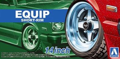 Aoshima 05547 1/24th EQUIP Short-Rim 14inch Wheels