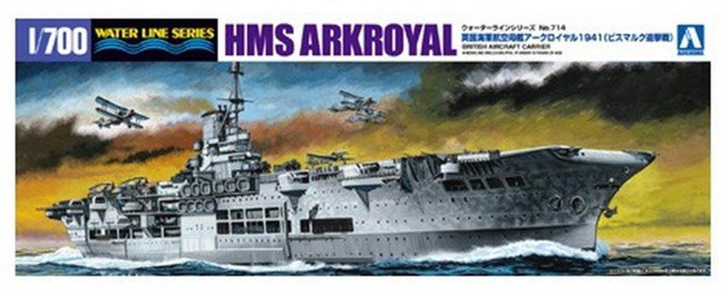 Aoshima 01018 British Aircraft Carrier HMS ARK ROYAL 1941 Plastic Kit 1/700