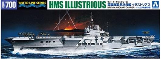 Aoshima 05941 1/700th British Aircraft Carrier HMS Illustrious Plastic Kit