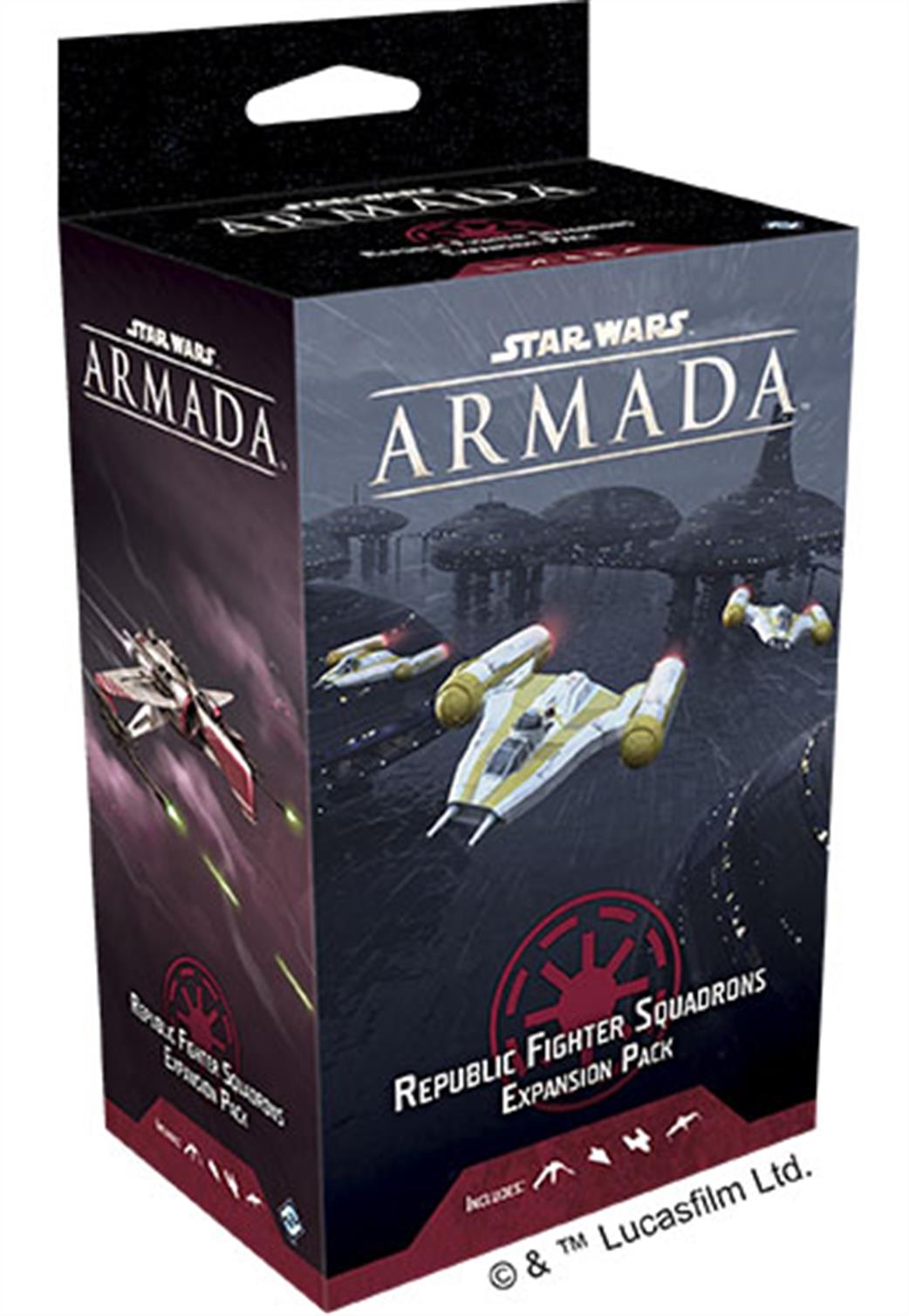 Fantasy Flight Games SWM36 Republic Fighter Squadrons Expansion for Star Wars Armada Game