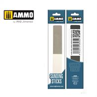 This sanding stick provides 3 different grits: 320/600/4000, ideal for any task that requires a very smooth finish. Each grit area is easily identifiable by colour. The flexibility of the material easily conforms to any shape, including rounded surfaces. The coarser grit range can be used on a full range of materials including resin, metal, wood and, of course plastic. The fine 4000-grit polishing surface will allow you to refine and perfect clear plastic parts or previously painted surfaces. For the best results, polish clear parts and previously painted surfaces as required, always gently polish to remove the glossy finish on decals.