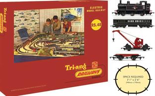 Growing rapidly throughout the 1950s, Tri-ang Railways offered exciting train sets, locomotives, coaches, wagons, buildings and track which inspired young enthusiasts and become some of the most wanted gifts. The new Hornby Tri-ang Railways ‘Crash’ Train Set is the perfect way to relive the same excitement and inspiration as the original release in 1963.Contains Hornby BR Jinty 0-6-0T locomotive, Operating Crane Truck, Conflat Match Truck, Engineering Department Coach and an oval of track.PLEASE NOTE this pack does NOT include a power controller.