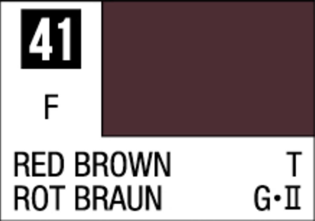 Gunze Sangyo  C041 Mr Color Lacquer C041 German Red Brown 10ml Glass Bottle