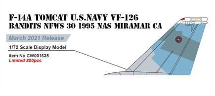 F-14A TOMCAT U.S.NAVY VF-126 BANDITS NFW 30 1995 NAS MIRAMAR CA