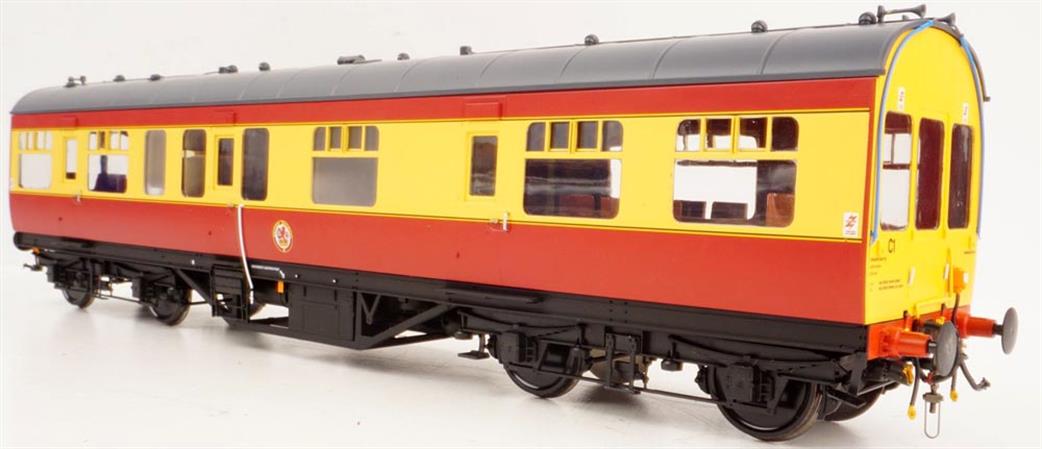Heljan O Gauge 9111 50ft LMS Inspection Saloon BR Lined Crimson/Cream Yellow Ends