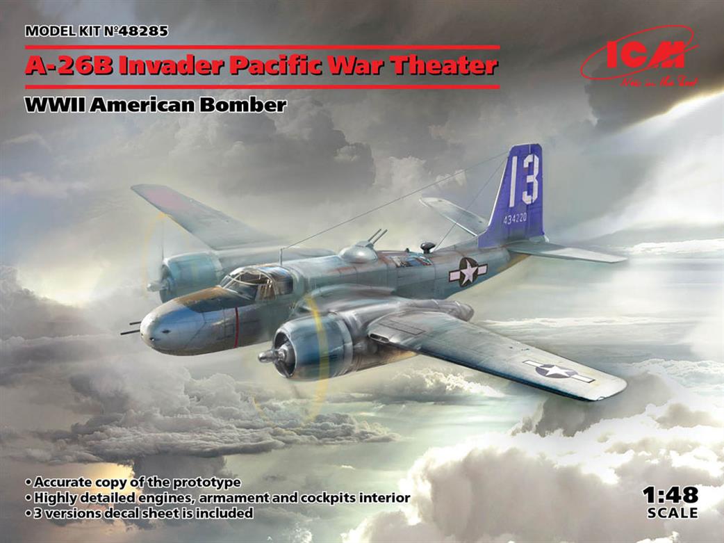 ICM 1/48 48285 Douglas A26B  Invader Aircraft Kit Pacific Theatre WW2