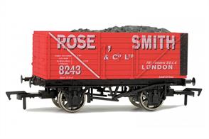 Although based in London Rose, Smith and company wagons travelled widely and the company was very successful for it's owners. The company served a number of depots in the South Eastern counties, including Tonbridge and Tenterden.The owners may also have had business connections with light railway operator Colonel H F Stephens of the K&amp;ESR as Rose, Smith wagons are frequently seen in photographs of the Weston Clevedon &amp; Portishead Railway in north Somerset.