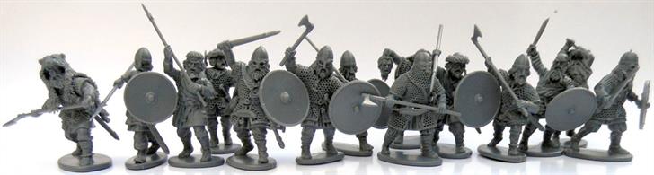 This exceptional 60 figure set of 28mm hard plastic Vikings has superbly detailed figures and a myriad of additional parts allowing hundreds of options when building the figures. Not only does this set include an extensive range of Viking armour and weapons, it also includes various head options which have been designed to capture the fierceness of the Viking race. This set is fully supported by a range of shield transfers and banner sheets from LBMS.
