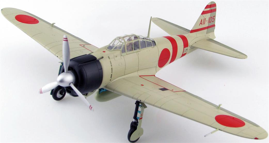 Hobby Master 1/48 HA8809 Japan A6M2 Zero Fighter Type 21 AII -105, Lt. Yoshio Shiga, IJN Carrier Kaga, Dec 1941 Pearl Harbor